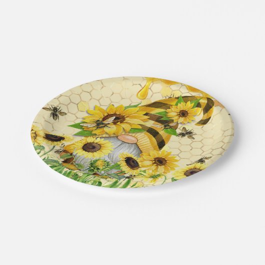 Sonnenblume Pappteller (Schrägansicht)