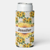 Sonnenblume Personalisieren Name Tall Seltzer Can Selters Dosenkühler (Seltzer Rückseite)