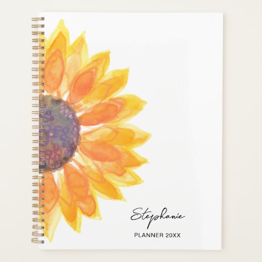 Sonnenblume Personalisiert 2024 Planer (Vorderseite)