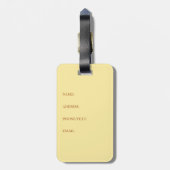 Sonnenblume Personalisiert Gepäckanhänger (Rückseite vertikal)