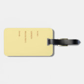 Sonnenblume Personalisiert Gepäckanhänger (Rückseite horizontal)