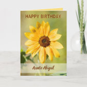 Sonnenblume Personalisiert Happy Birthday Karte (Vorderseite)