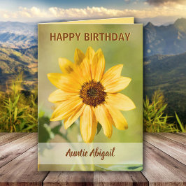 Sonnenblume Personalisiert Happy Birthday Karte