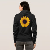 Sonnenblume Personalisiert  Hoodie (Schwarz voll)