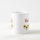 Sonnenblume Personalisiert Kaffeetasse (Mittel)