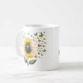 Sonnenblume Personalisiert Kaffeetasse (Vorderseite Links)