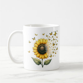 Sonnenblume Personalisiert Kaffeetasse