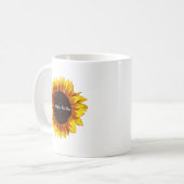 Sonnenblume Personalisiert Kaffeetasse (Vorderseite Links)