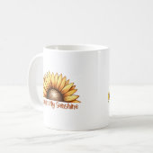 Sonnenblume Personalisiert Kaffeetasse (Vorderseite Links)