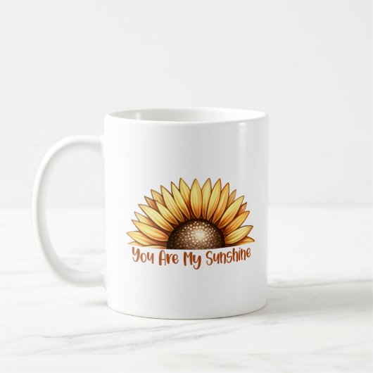 Sonnenblume Personalisiert Kaffeetasse (Links)