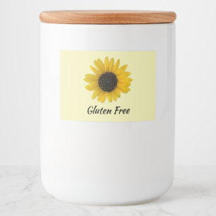 Sonnenblume Personalisiert Lebensmitteletikett