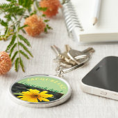 Sonnenblume Personalisiert Name Schlüsselanhänger (Seite)