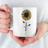 Sonnenblume Personalisiert Name Steppe Kaffeetasse