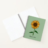 Sonnenblume Personalisiert Name und Meldung Notizblock (Innenseite)