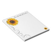 Sonnenblume Personalisiert Notepad Notizblock (angewinkelt)