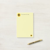 Sonnenblume Personalisiert Post-it Klebezettel (Auf Schreibtisch)