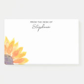 Sonnenblume Personalisiert vom Schreibtisch von Post-it Klebezettel (Vorderseite)