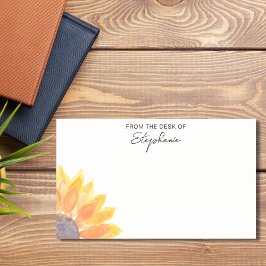 Sonnenblume Personalisiert vom Schreibtisch von Post-it Klebezettel