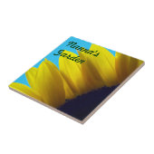 Sonnenblume-personalisierte Garten-Fliese Fliese (Seite)