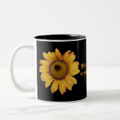 Sonnenblume-personalisierte Kaffee-Tasse Zweifarbige Tasse (Links)