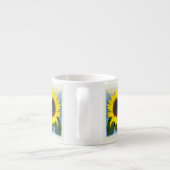 Sonnenblume Personalisierter Text Espresso Espressotasse (Rückseite)