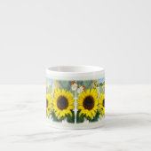 Sonnenblume Personalisierter Text Espresso Espressotasse (Vorderseite)