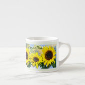 Sonnenblume Personalisierter Text Espresso Espressotasse (Rechts)