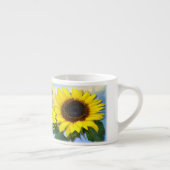 Sonnenblume Personalisierter Textscreme Kaffee Mu Espressotasse (Rechts)