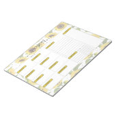 Sonnenblume Personalisierter Wochenplaner Notizblock (angewinkelt)