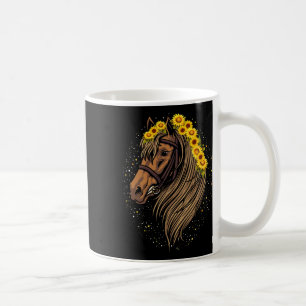 Sonnenblume Pferd Portrait Cowgirl Reittier Horseb Kaffeetasse