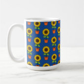 Sonnenblume Pflanze in einem Pot-Muster Kaffeetasse (Links)