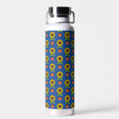 Sonnenblume Pflanze in einem Pot-Muster Trinkflasche (Rückseite)