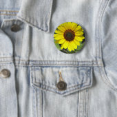Sonnenblume-Pflanzen-runder Knopf Button (Beispiel)