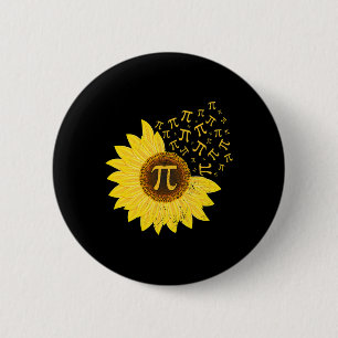 Sonnenblume Pi Tag 3.14 14. März Mathelehrer Vint Button
