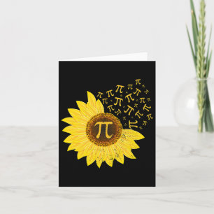 Sonnenblume Pi Tag 3.14 März 14. Math Lehrer Vint Karte