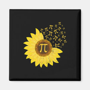 Sonnenblume Pi Tag 3.14 März 14. Math Lehrer Vint Magnet