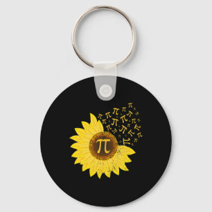 Sonnenblume Pi Tag 3.14 März 14. Math Lehrer Vint Schlüsselanhänger