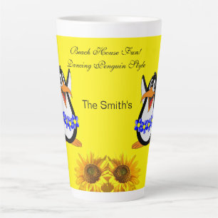 Sonnenblume Pinguin Floral Latte Tasse