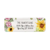 Sonnenblume Pink Hydrangea Blume | RÜCKSENDEADRESS (Vorne)