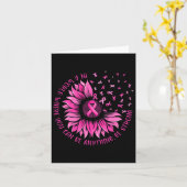 Sonnenblume Pink Ribbon Butterfly Brustkrebs Krieg Karte (Gelbe Blume)