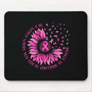 Sonnenblume Pink Ribbon Butterfly Brustkrebs Krieg Mousepad