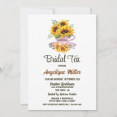Sonnenblume Pink Rose Bridal Tee Einladung (Vorderseite)