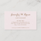 Sonnenblume Pink Whisk Spoon Konditorei Bag Koch B Visitenkarte (Rückseite)