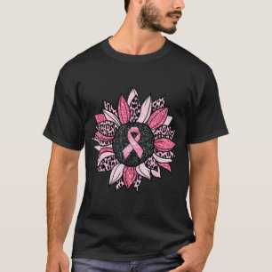 Sonnenblume Pinke Brustkrebs-Bewusstsein Frauen T-Shirt