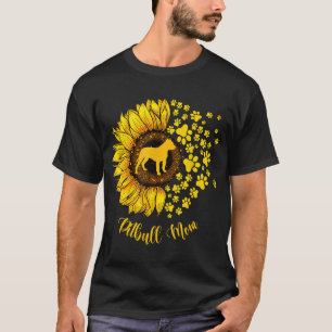 Sonnenblume Pitbull Mama Hund Lover T-Shirt