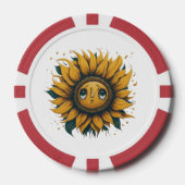 Sonnenblume Pokerchips (Vorderseite)