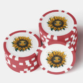 Sonnenblume Pokerchips (Stapel)