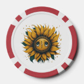 Sonnenblume Pokerchips (Rückseite)