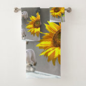 Sonnenblume Polar Bär Blumenhandtuch Sets (Insitu)