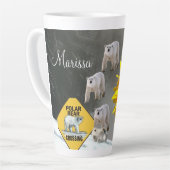 Sonnenblume Polar Bär Blütenlatte Tasse (Linke Ecke)